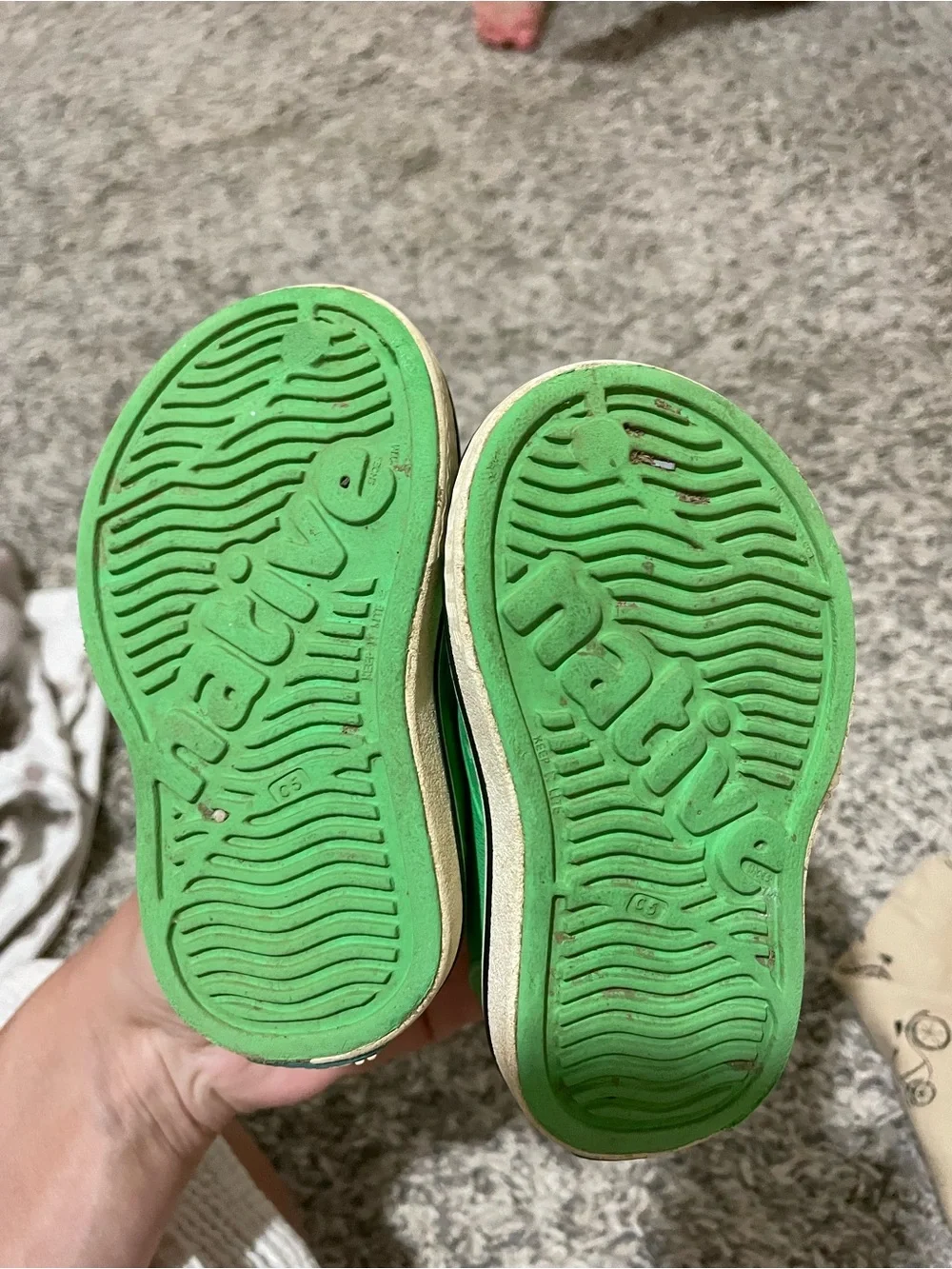 Native Kids Green Slip-On Perforated Water Shoes